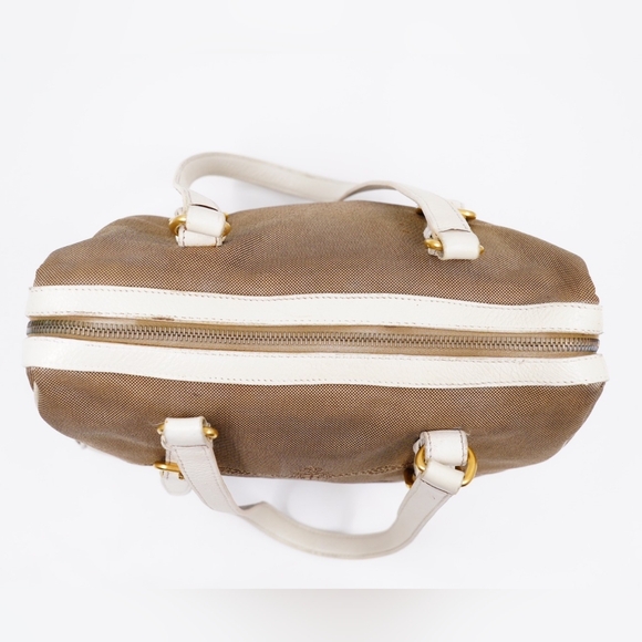 AZ05❤️ PRADA Jacquard Logo Tote Corda Talco - Picture 2 of 15